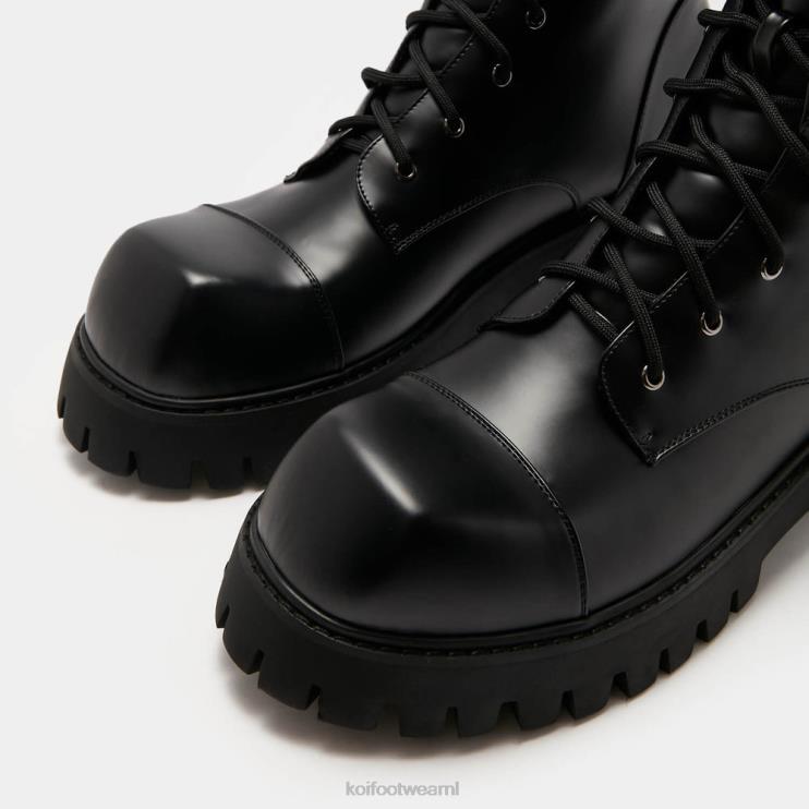 KOI footwear Nederland - zwart Heren KOI footwear Gimli veterlaarzen met vierkante neus 4T600193