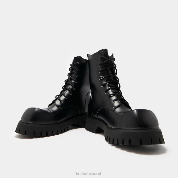 KOI footwear Nederland - zwart Heren KOI footwear Gimli veterlaarzen met vierkante neus 4T600193