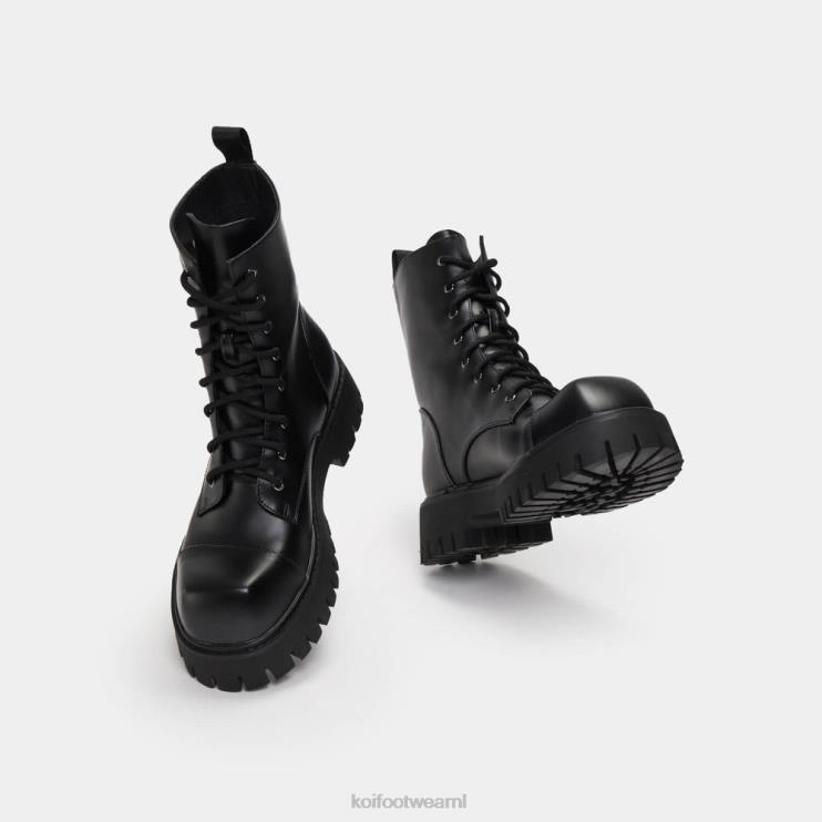 KOI footwear Nederland - zwart Heren KOI footwear Gimli veterlaarzen met vierkante neus 4T600193