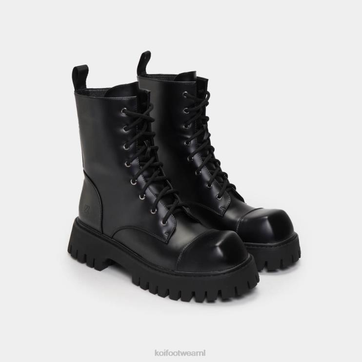 KOI footwear Nederland - zwart Heren KOI footwear Gimli veterlaarzen met vierkante neus 4T600193
