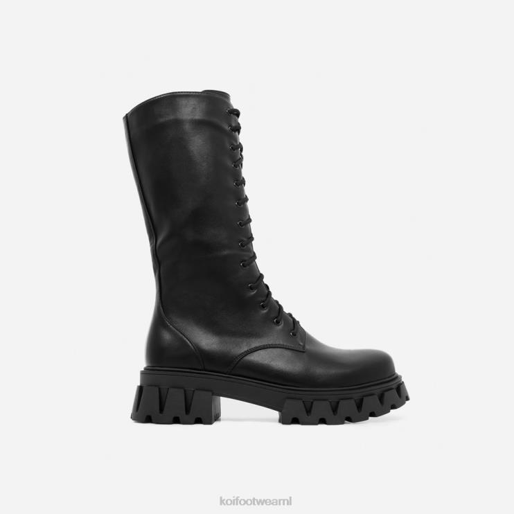 KOI footwear Nederland - zwart Heren KOI footwear Trinity kniehoge veterlaarzen 4T600191
