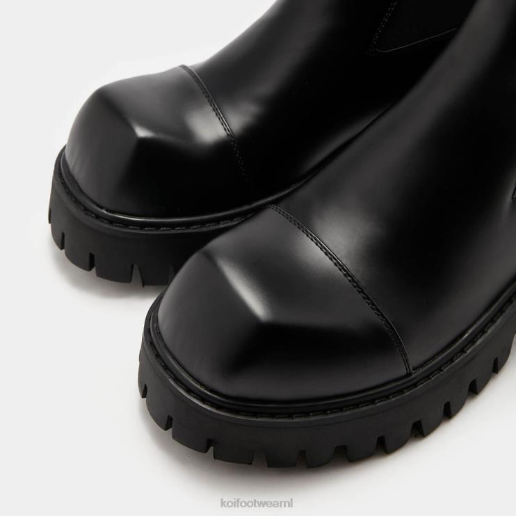 KOI footwear Nederland - zwart Heren KOI footwear gever van vrijheid Chelsea-laarzen met vierkante neus 4T600185