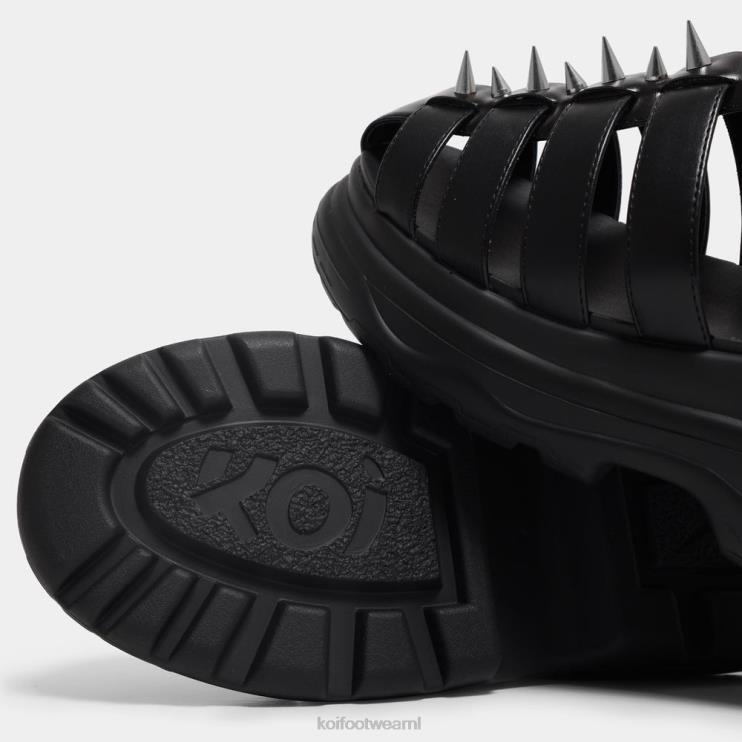 KOI footwear NL - zwart Heren KOI footwear enclave dikke sandalen met puntige punten 4T600214
