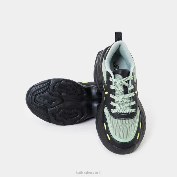 KOI footwear NL - groente Heren KOI footwear Acre cities dikke sneakers 4T600210