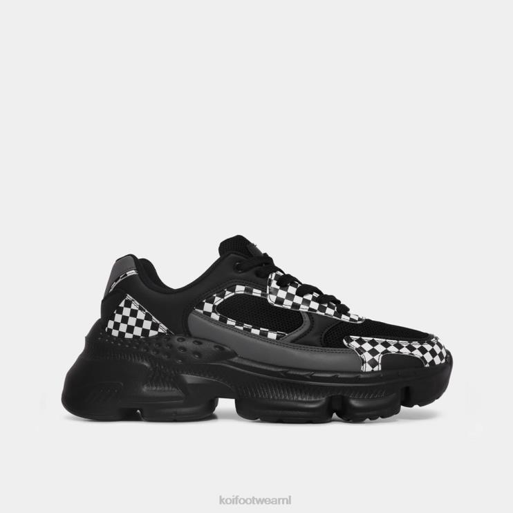 KOI footwear Nederland - zwart Heren KOI footwear formatie geruite atomaire trainers 4T600211