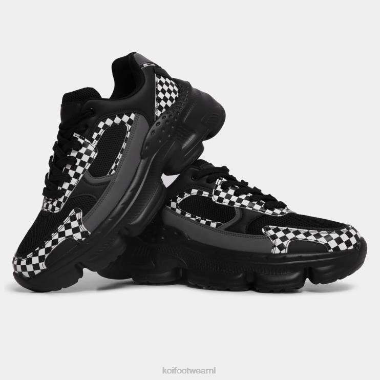 KOI footwear Nederland - zwart Heren KOI footwear formatie geruite atomaire trainers 4T600211