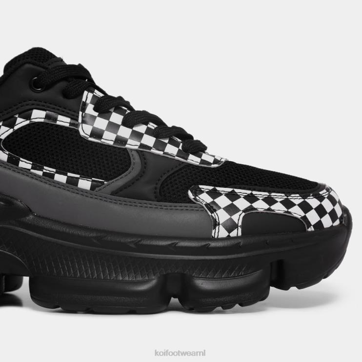 KOI footwear Nederland - zwart Heren KOI footwear formatie geruite atomaire trainers 4T600211