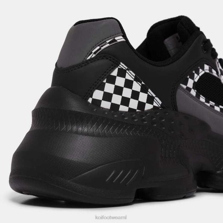 KOI footwear Nederland - zwart Heren KOI footwear formatie geruite atomaire trainers 4T600211