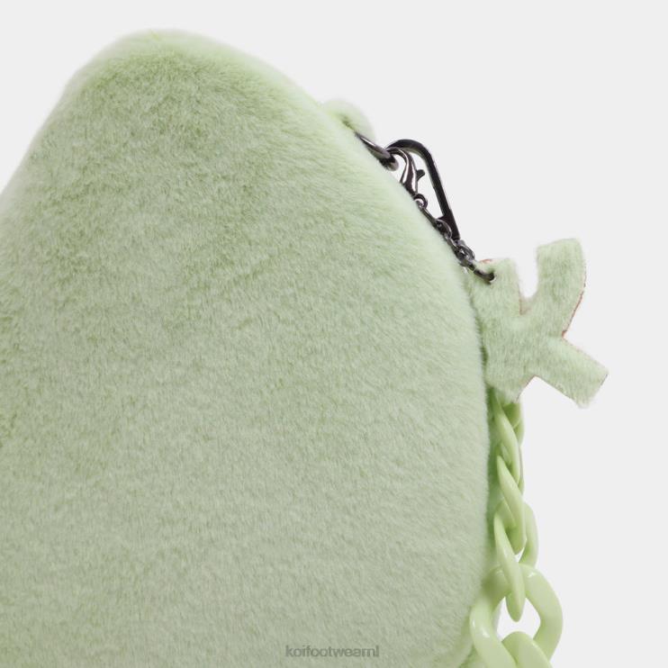 KOI footwear Nederland - groente vrouwen KOI footwear groene wolk hart fladdert kunstbont tas 4T600169