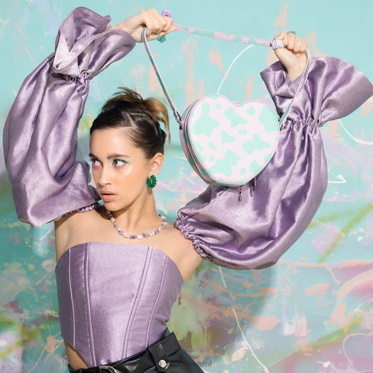 KOI footwear Nederland - paars vrouwen KOI footwear funky stad tas met lila koeienprint 4T600171