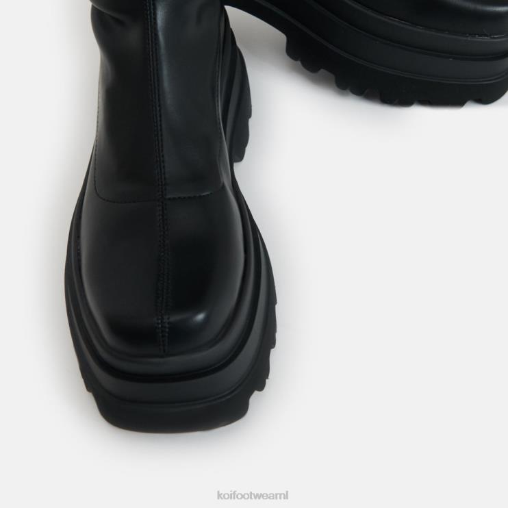 KOI footwear NL - zwart vrouwen KOI footwear Tolan drietand kniehoge laarzen 4T60084