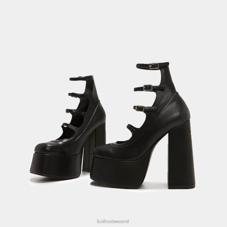KOI footwear NL - zwart vrouwen KOI footwear Gurren platform hakken met bandjes 4T60044