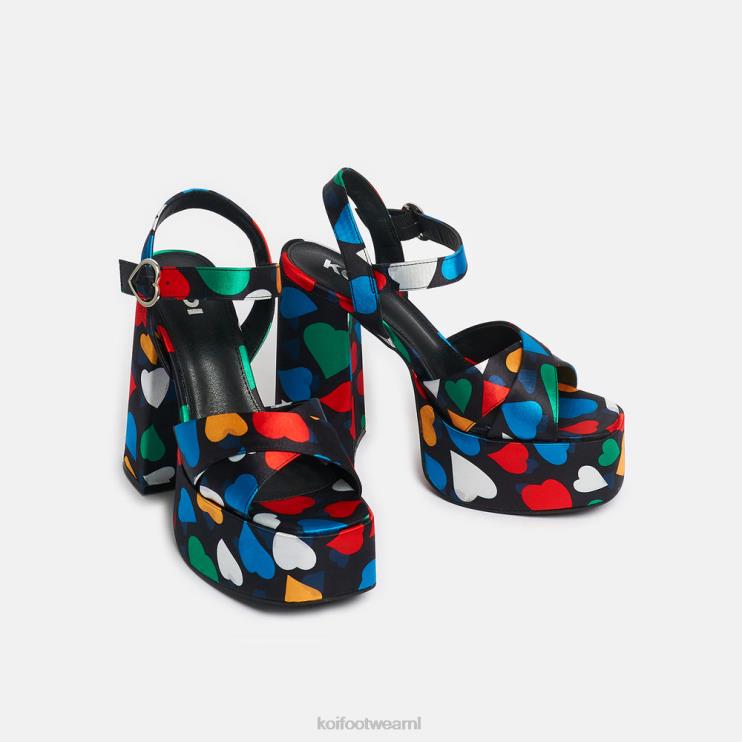 KOI footwear NL - zwart vrouwen KOI footwear zwarte suikerzak platform hakken 4T60046