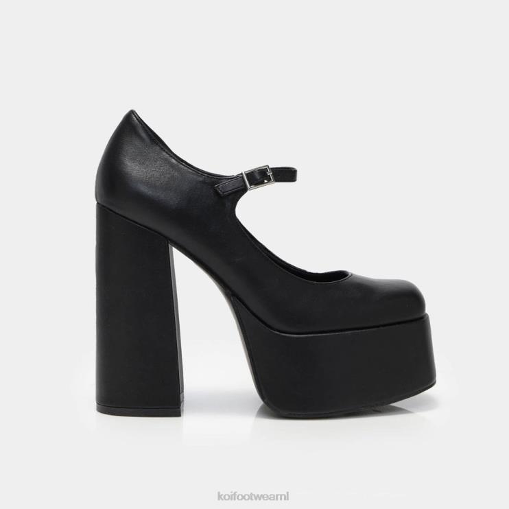 KOI footwear Nederland - zwart vrouwen KOI footwear donkerbloom platformhakken 4T60045