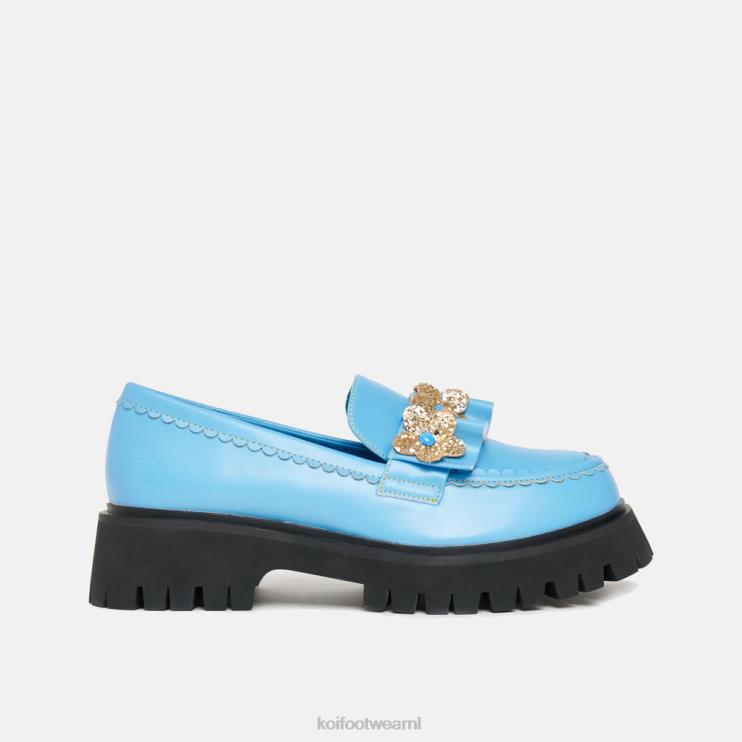 KOI footwear Nederland - blauw vrouwen KOI footwear zonsondergang laat bloemloafers achter 4T60041