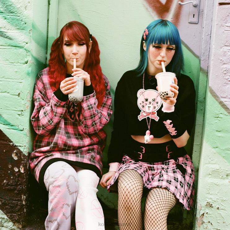 KOI footwear NL - zwart vrouwen KOI footwear Yami tartan rok 4T600160