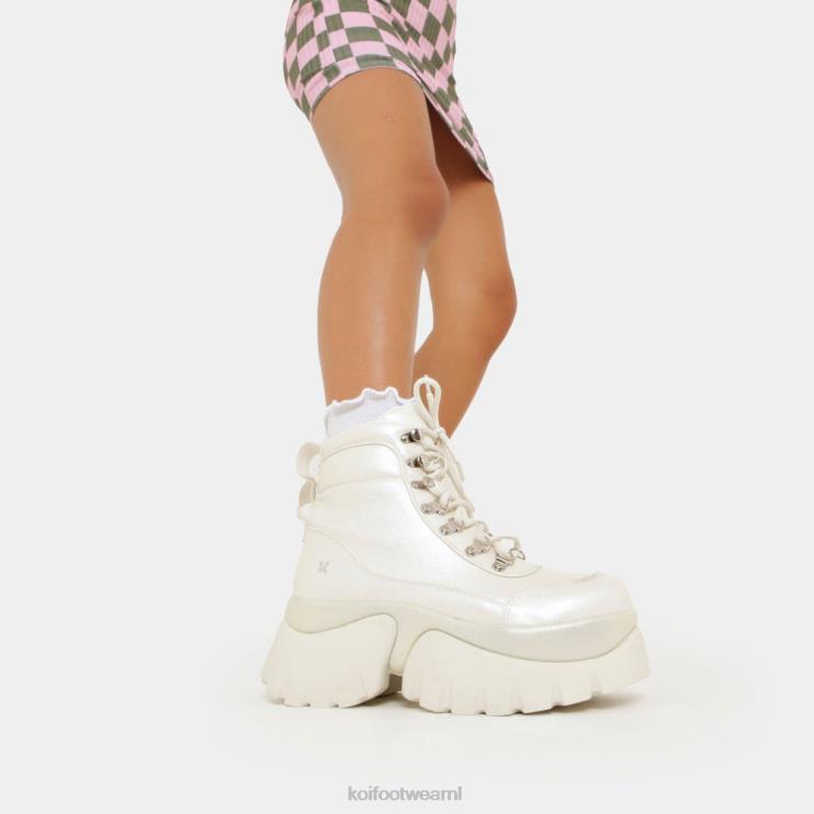 KOI footwear NL - wit vrouwen KOI footwear kleverige platformlaarzen 4T60078