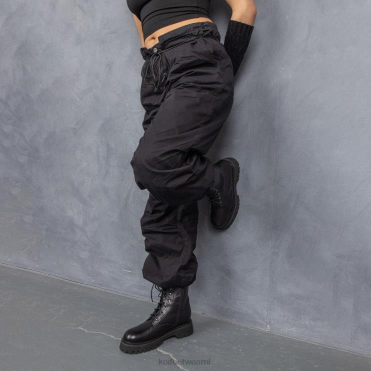 KOI footwear NL - zwart vrouwen KOI footwear anker militaire veterlaarzen 4T60088