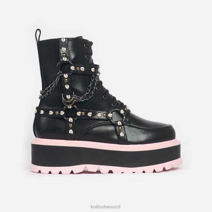 KOI footwear NL - zwart vrouwen KOI footwear mooie tragedie platformlaarzen 4T60086