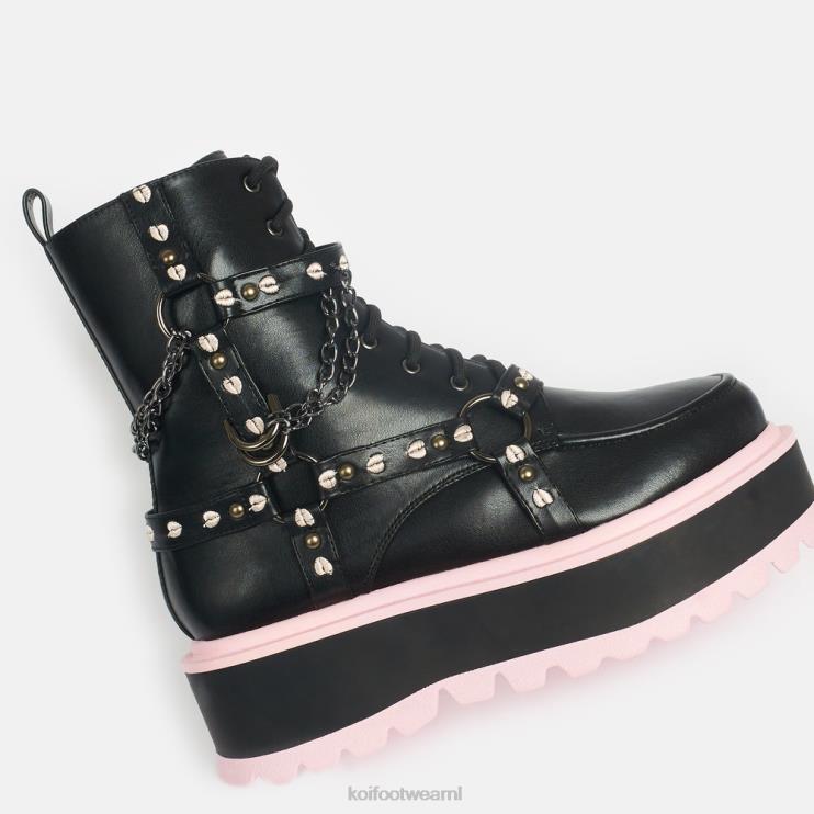 KOI footwear NL - zwart vrouwen KOI footwear mooie tragedie platformlaarzen 4T60086
