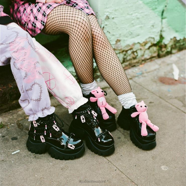 KOI footwear NL - zwart vrouwen KOI footwear pillen en stille drankjes vilunlaarzen 4T60098