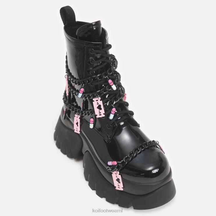 KOI footwear NL - zwart vrouwen KOI footwear pillen en stille drankjes vilunlaarzen 4T60098