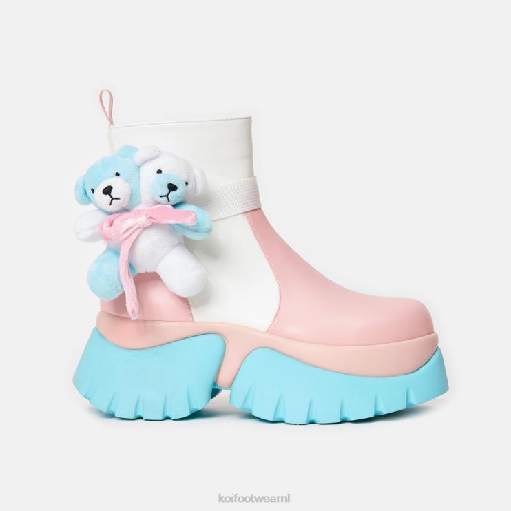 KOI footwear Nederland - multi vrouwen KOI footwear Platformlaarzen van teddybeer in pastelkleuren 4T600107