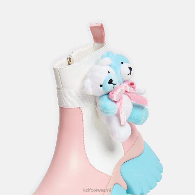 KOI footwear Nederland - multi vrouwen KOI footwear Platformlaarzen van teddybeer in pastelkleuren 4T600107