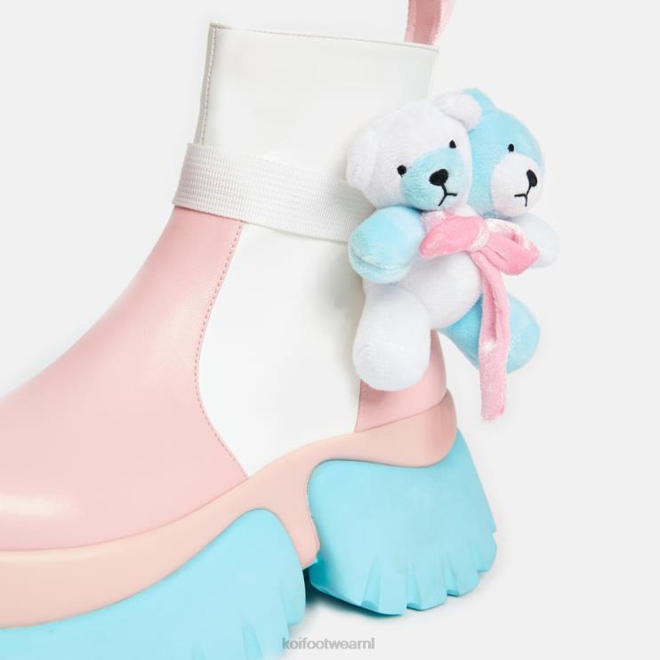 KOI footwear Nederland - multi vrouwen KOI footwear Platformlaarzen van teddybeer in pastelkleuren 4T600107