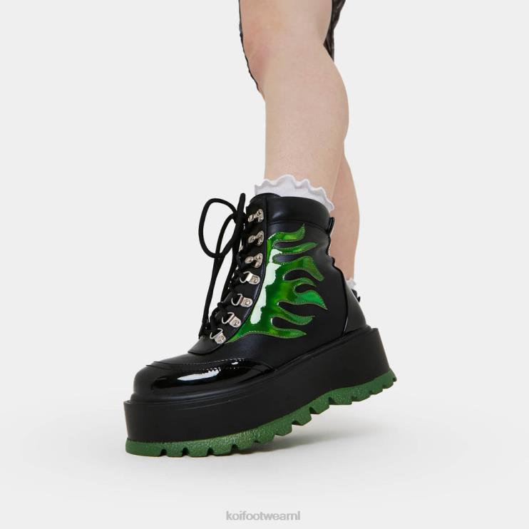 KOI footwear Nederland - zwart vrouwen KOI footwear cha cha cha hologram vlamlaarzen 4T60075