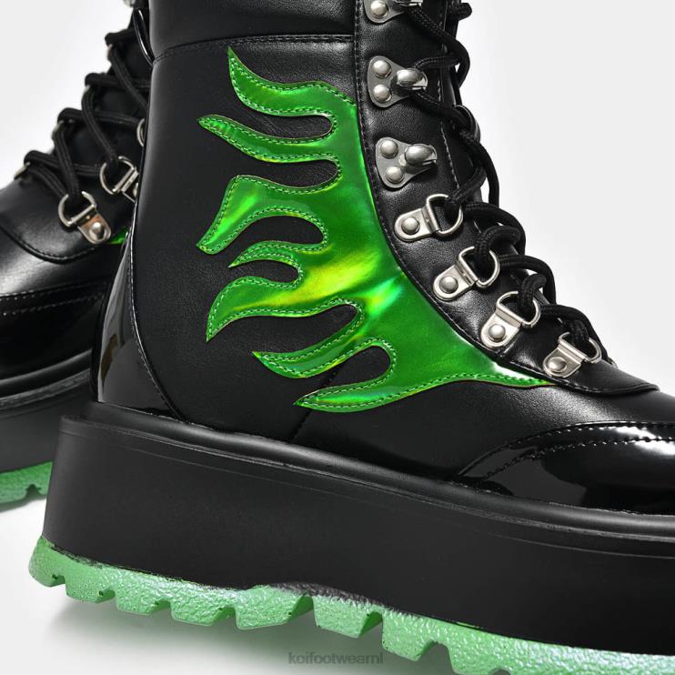 KOI footwear Nederland - zwart vrouwen KOI footwear cha cha cha hologram vlamlaarzen 4T60075