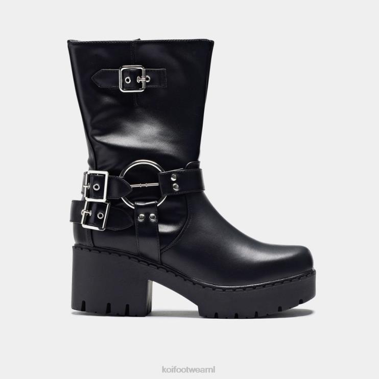 KOI footwear Nederland - zwart vrouwen KOI footwear vergetelheid grunge schakelaarlaarzen 4T60093