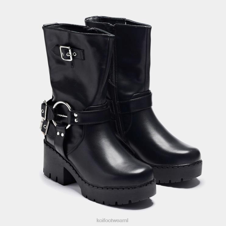 KOI footwear Nederland - zwart vrouwen KOI footwear vergetelheid grunge schakelaarlaarzen 4T60093