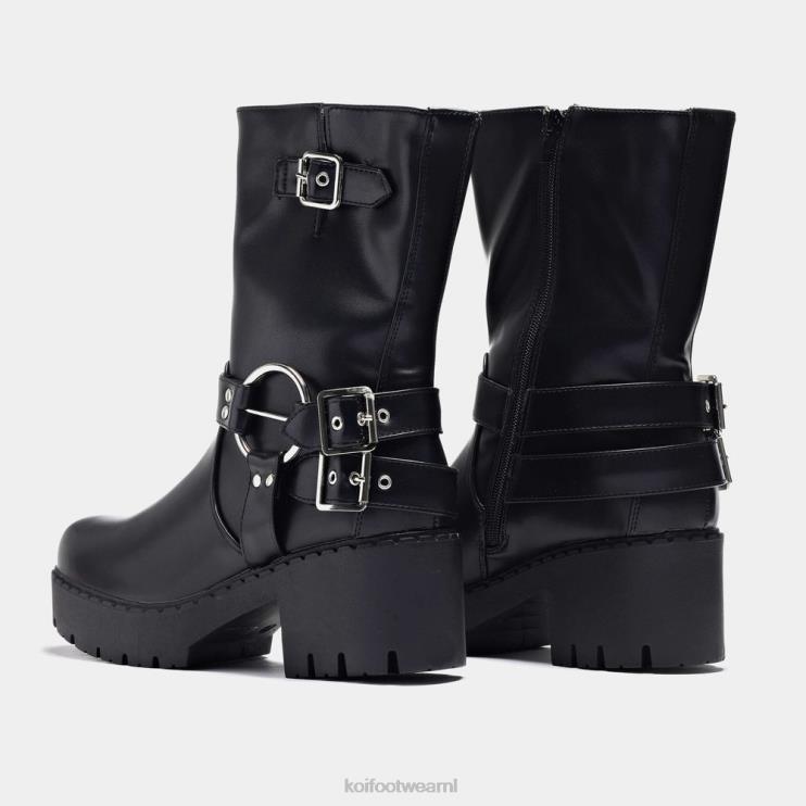 KOI footwear Nederland - zwart vrouwen KOI footwear vergetelheid grunge schakelaarlaarzen 4T60093