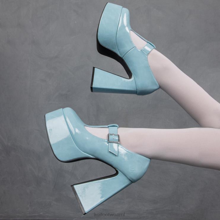 KOI footwear NL - blauw vrouwen KOI footwear bubblegum barstte mary janes met hakken 4T6008
