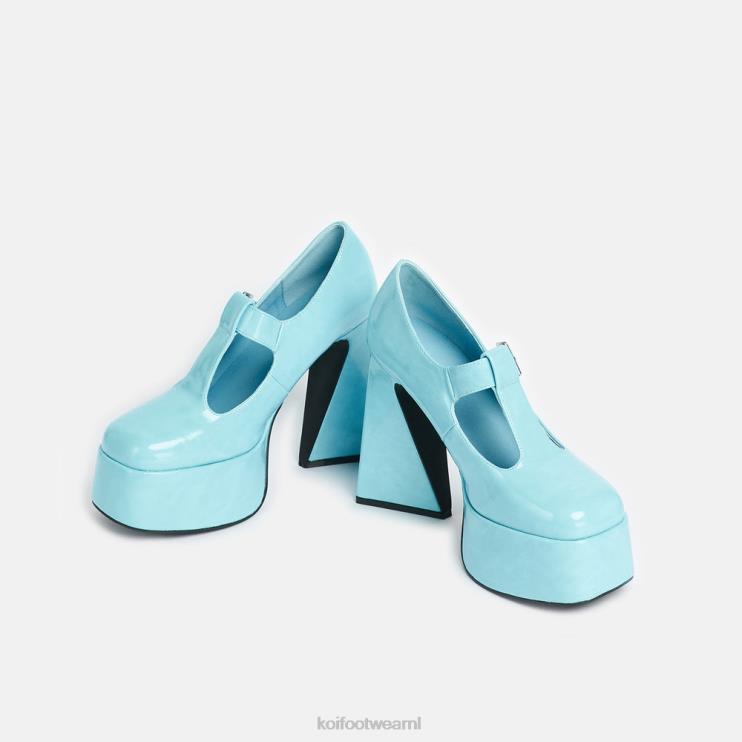 KOI footwear NL - blauw vrouwen KOI footwear bubblegum barstte mary janes met hakken 4T6008