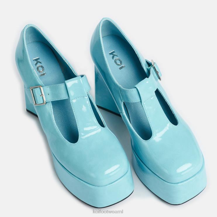 KOI footwear NL - blauw vrouwen KOI footwear bubblegum barstte mary janes met hakken 4T6008