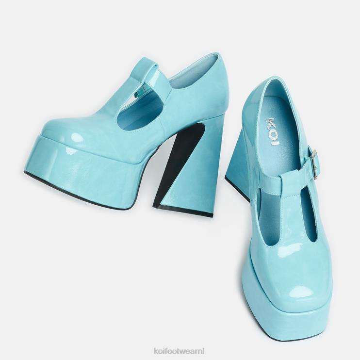 KOI footwear NL - blauw vrouwen KOI footwear bubblegum barstte mary janes met hakken 4T6008