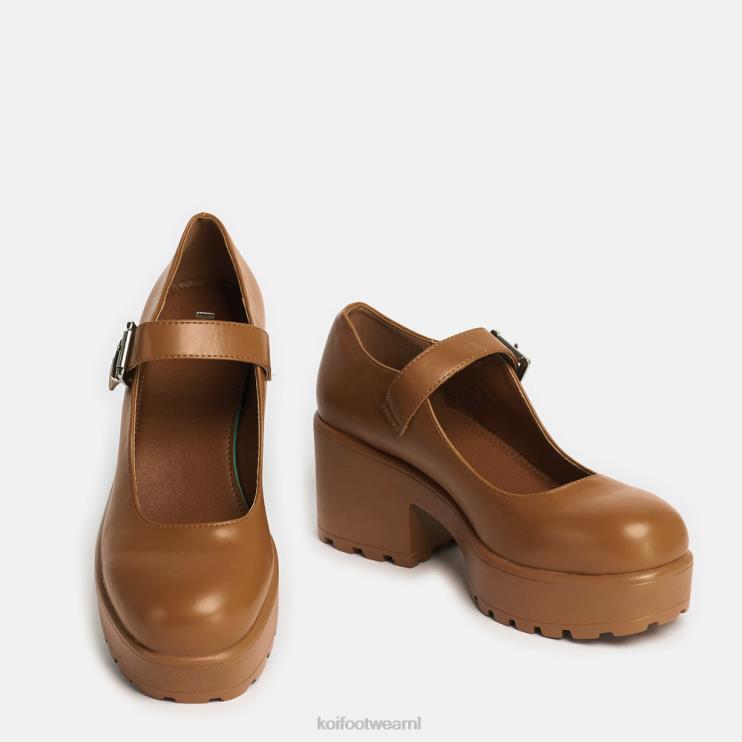 KOI footwear NL - oranje vrouwen KOI footwear tira mary janes \'verbrande editie\' 4T60012