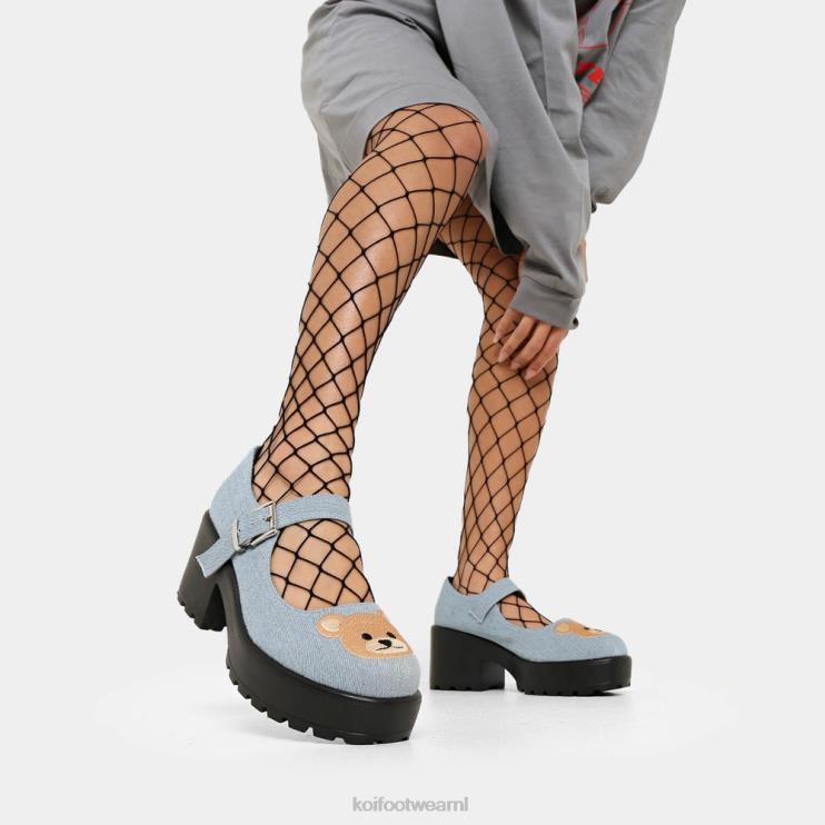 KOI footwear Nederland - blauw vrouwen KOI footwear tira mary janes \'yogi teddybeer editie\' 4T60017