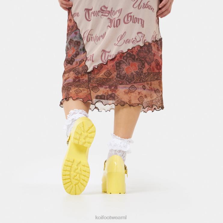 KOI footwear Nederland - geel vrouwen KOI footwear tira mary janes \'sunshine editie\' 4T60011