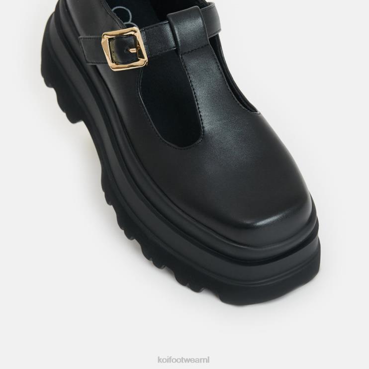 KOI footwear Nederland - zwart vrouwen KOI footwear stille vriendschap drietandplatform mary janes 4T60015