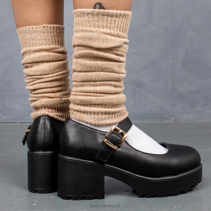 KOI footwear Nederland - zwart vrouwen KOI footwear tira wijde pasvorm mary janes \'kunstleer editie\' 4T60025
