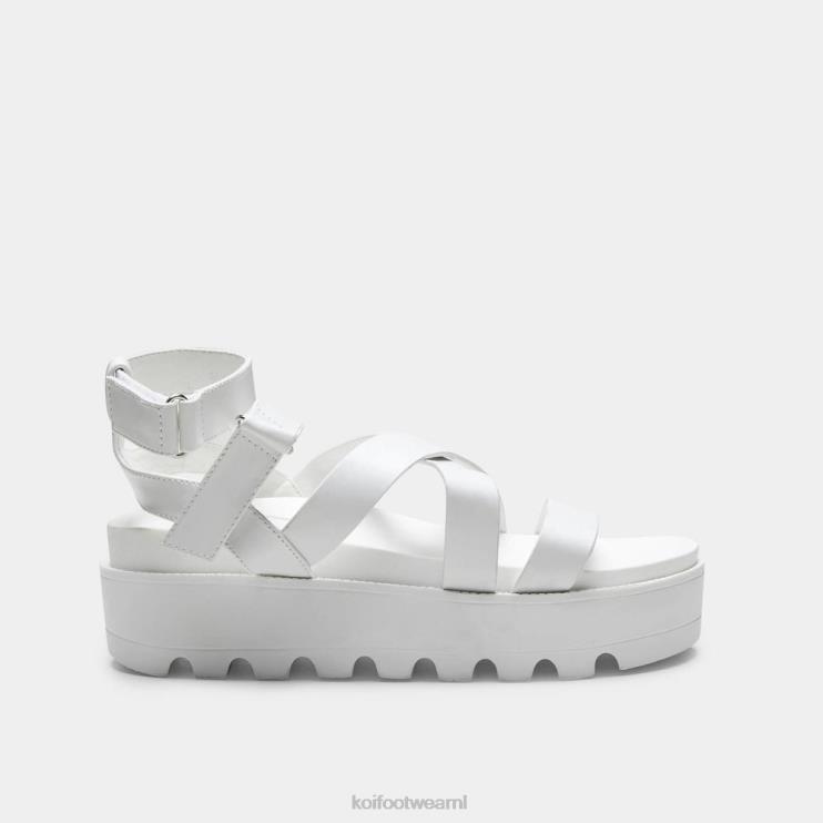 KOI footwear NL - wit vrouwen KOI footwear crix dikke platte sandalen 4T600144