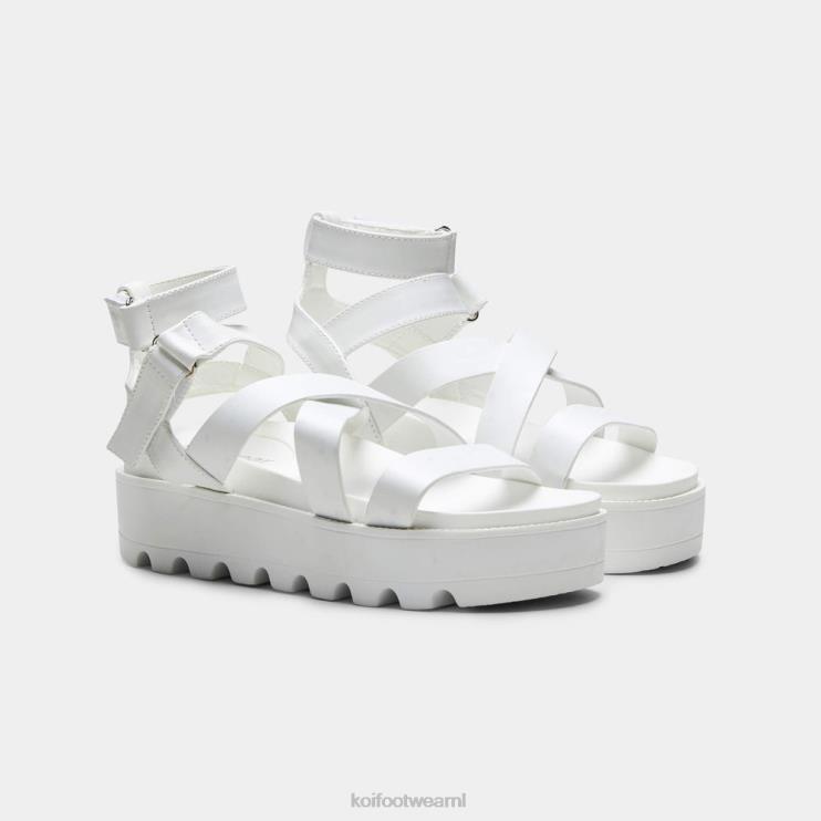 KOI footwear NL - wit vrouwen KOI footwear crix dikke platte sandalen 4T600144