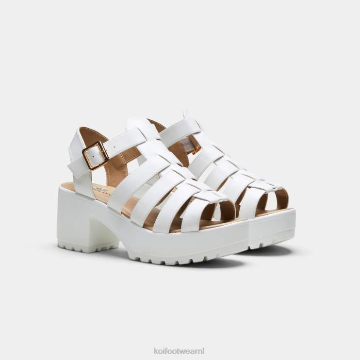 KOI footwear NL - wit vrouwen KOI footwear sii sandalen met bandjes en schoenplaatjes 4T600138