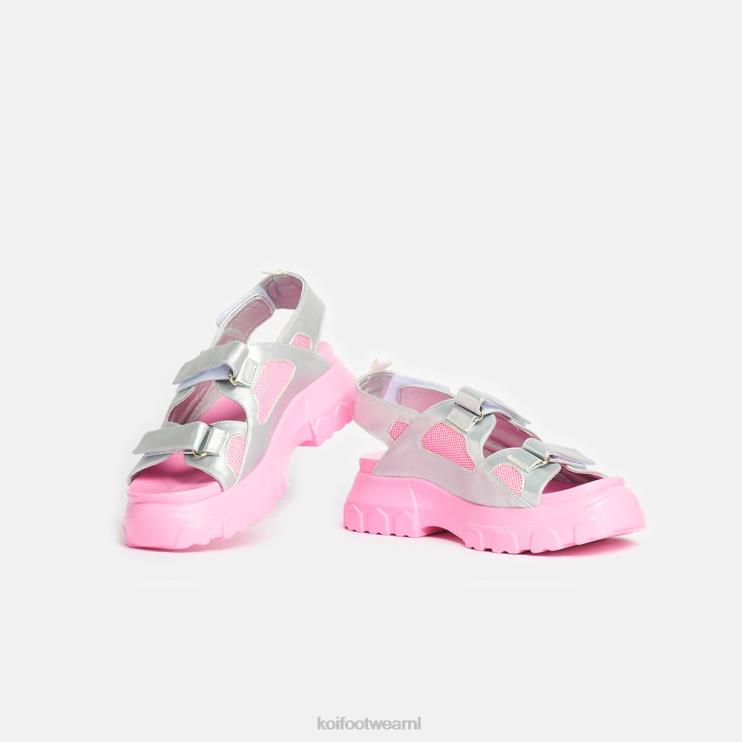 KOI footwear NL - zilver vrouwen KOI footwear Fated Love dikke sandalen 4T600130