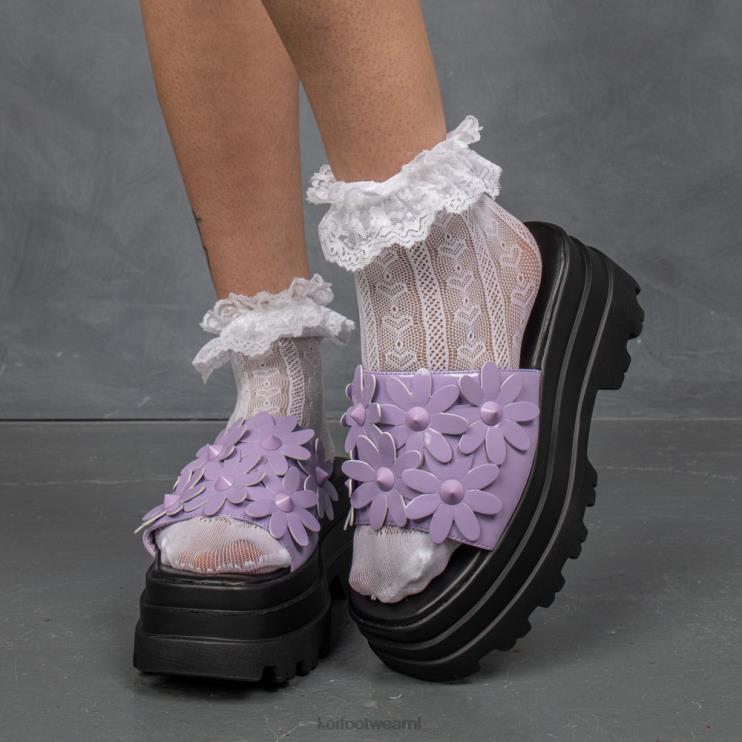 KOI footwear Nederland - paars vrouwen KOI footwear een geheim lavendelarrangement sliders 4T600149