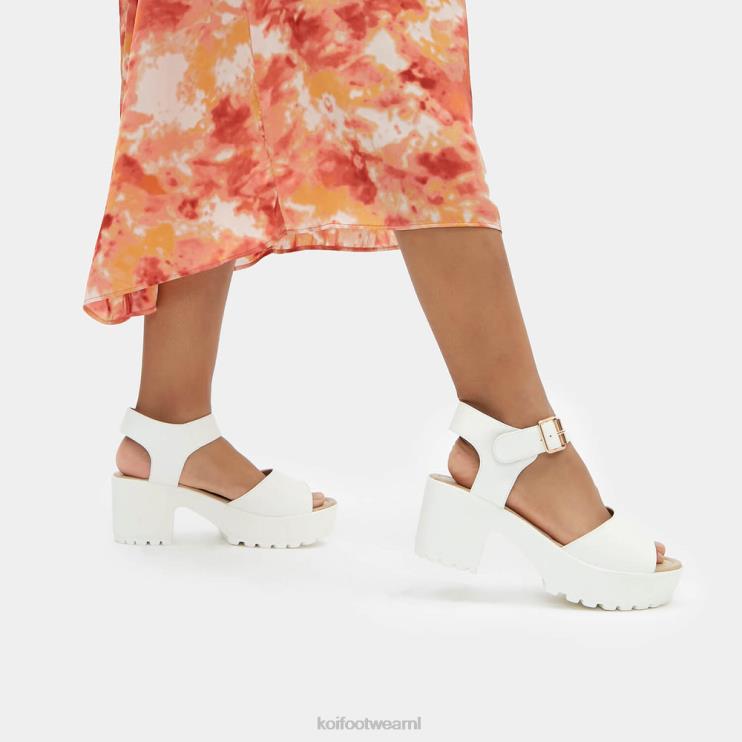 KOI footwear Nederland - wit vrouwen KOI footwear of dikke sandalen 4T600145