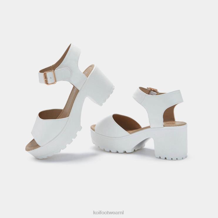 KOI footwear Nederland - wit vrouwen KOI footwear of dikke sandalen 4T600145